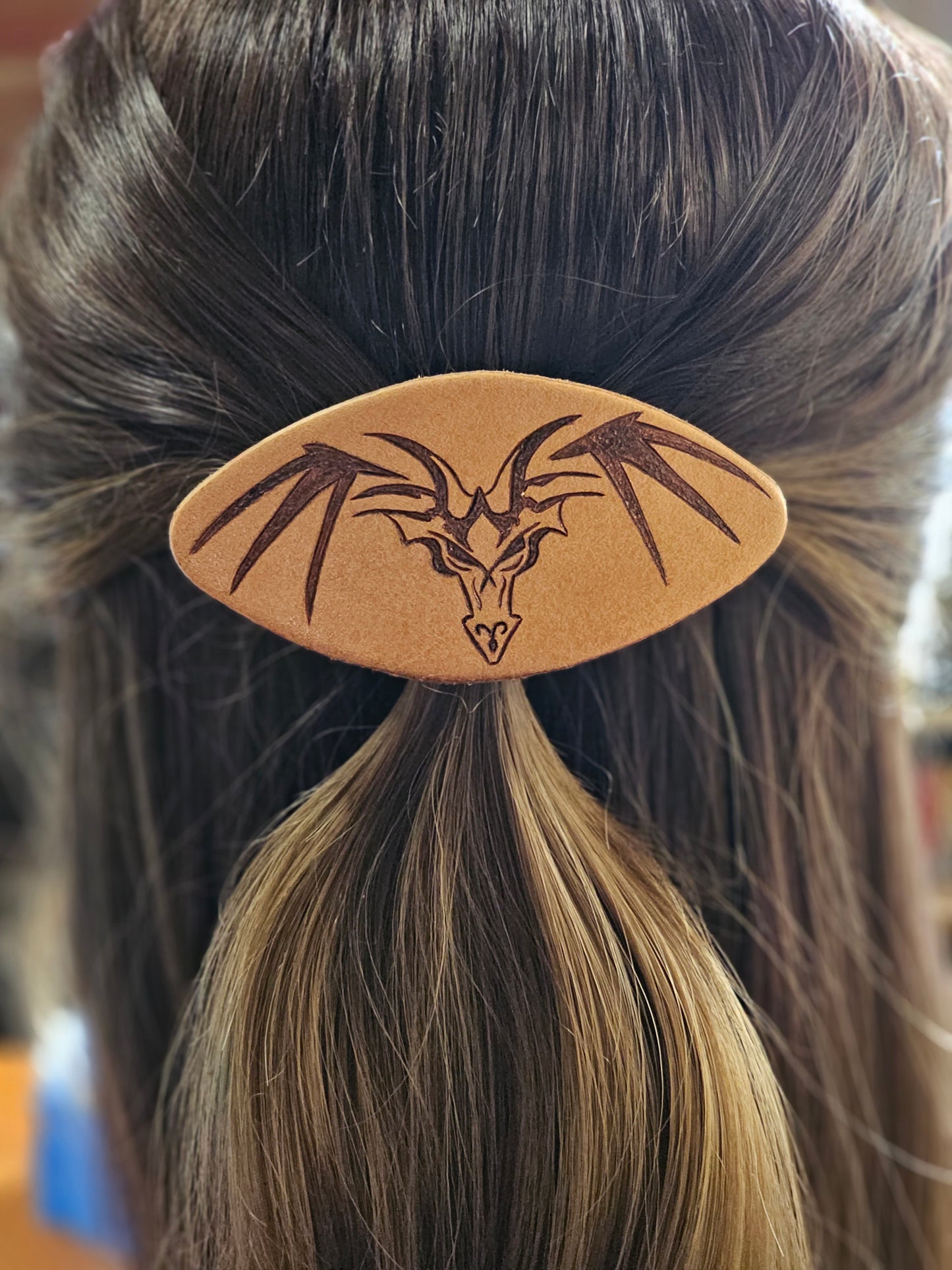 Dragon Leather Hair Clip