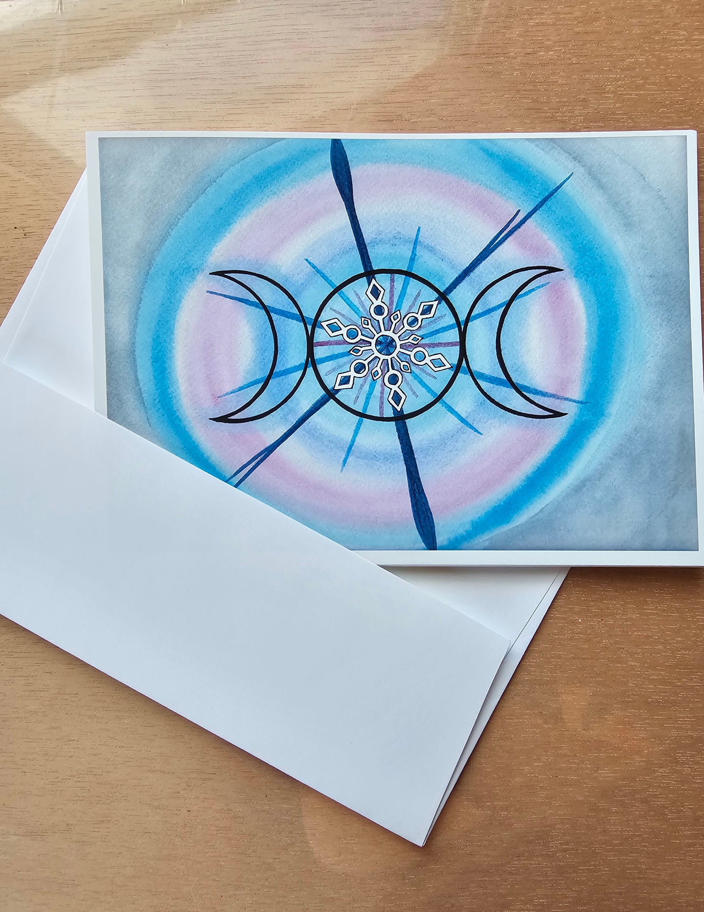 "Triple Moonflake" Card