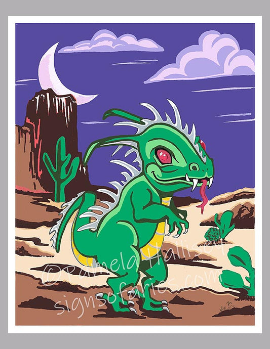 Cute Cryptids El Chupacabra 8"x10" print