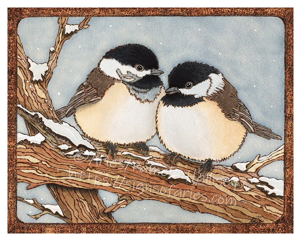 "Dee Doo" Black capped Chickadee Giclee Print