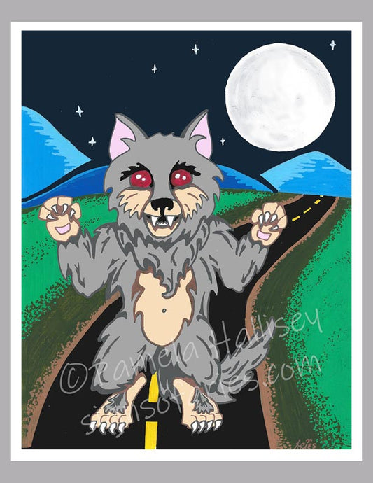Cute Cryptids Dogman 8"x10" print