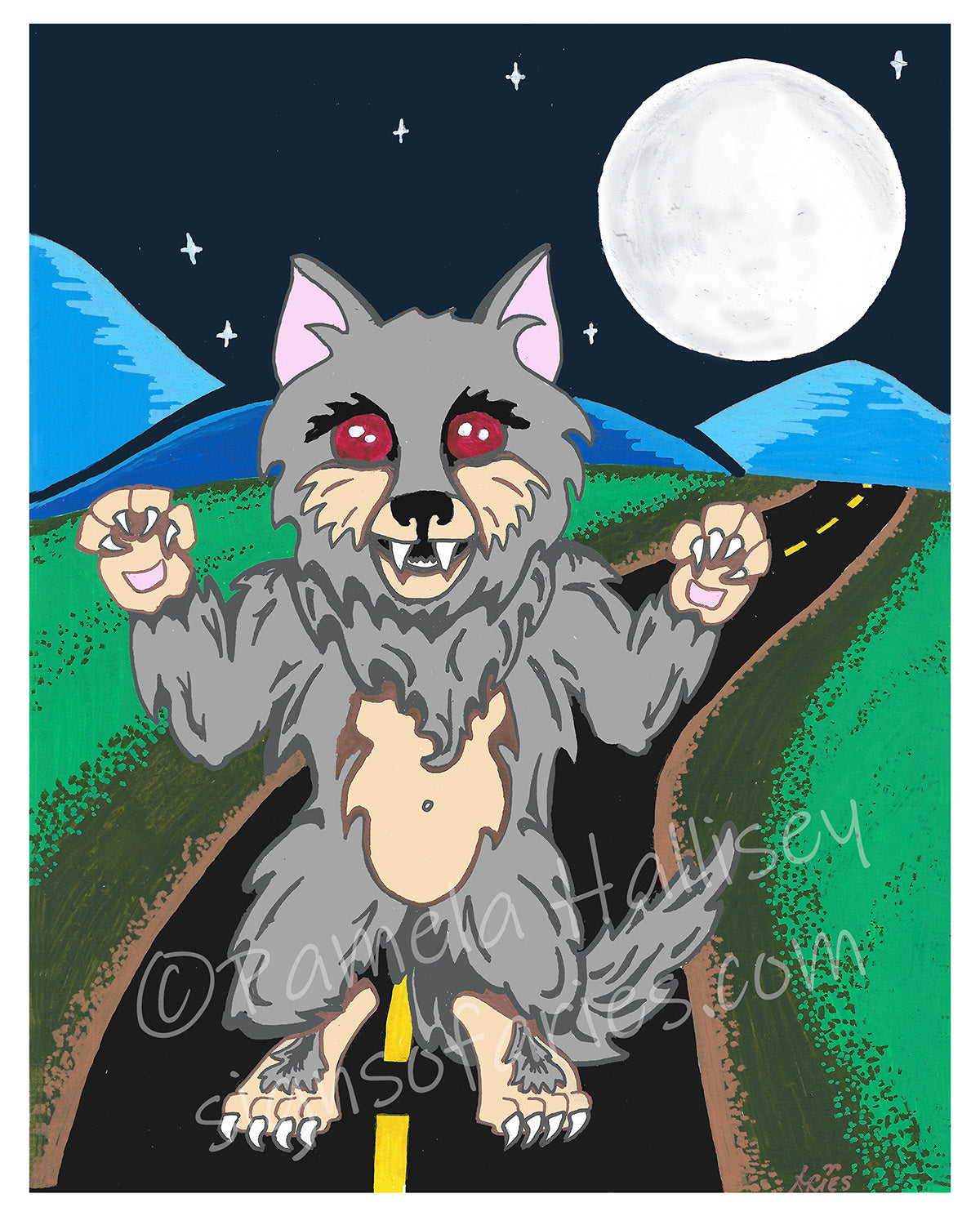 Cute Cryptids Dogman 8"x10" print