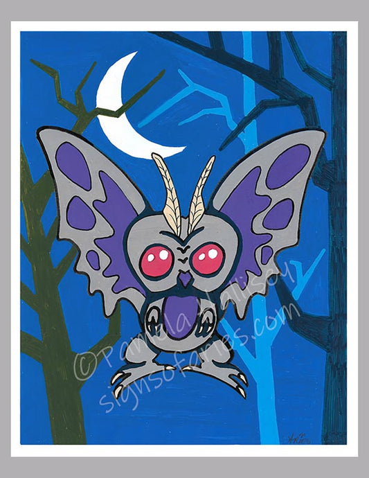 Cute Cryptids Mothman 8"x10" print