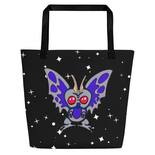 Mothman Large Tote Bag with Pocket