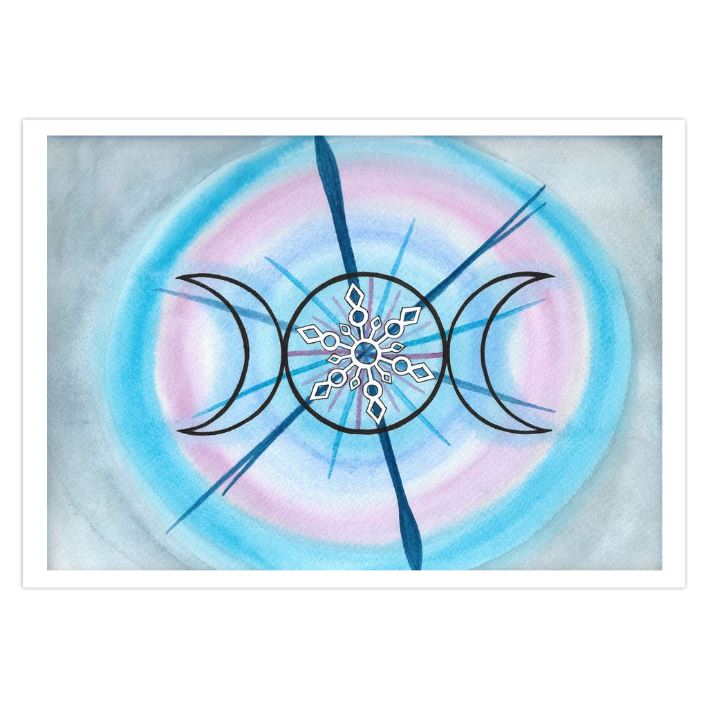 "Triple Moonflake" Card