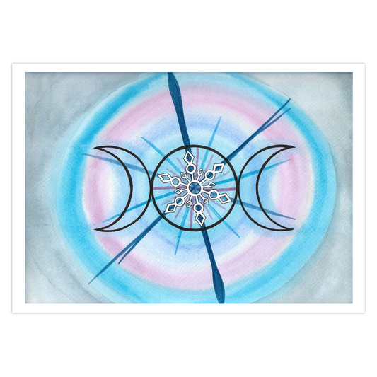 "Triple Moonflake" Card