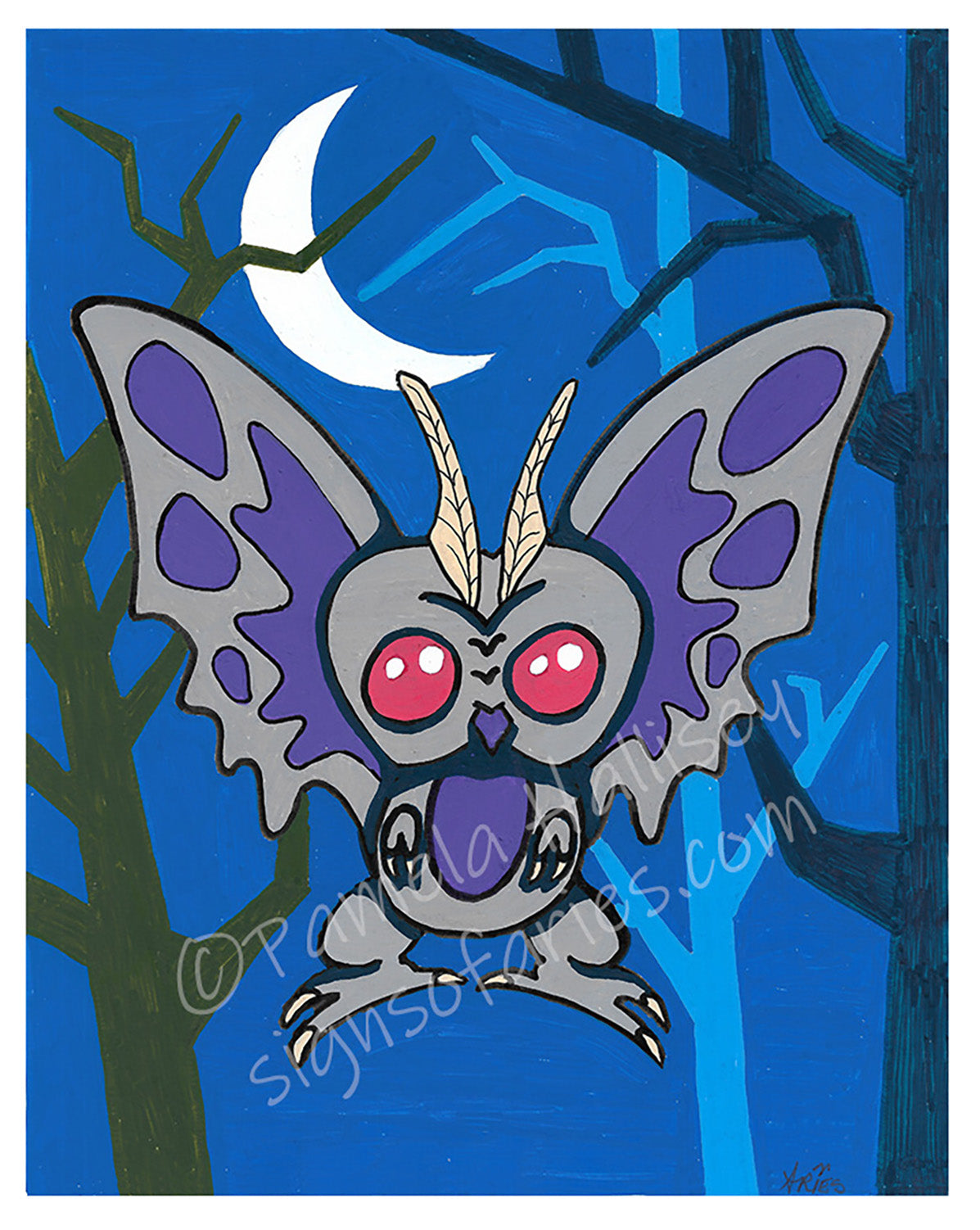 Cute Cryptids Mothman 8"x10" print