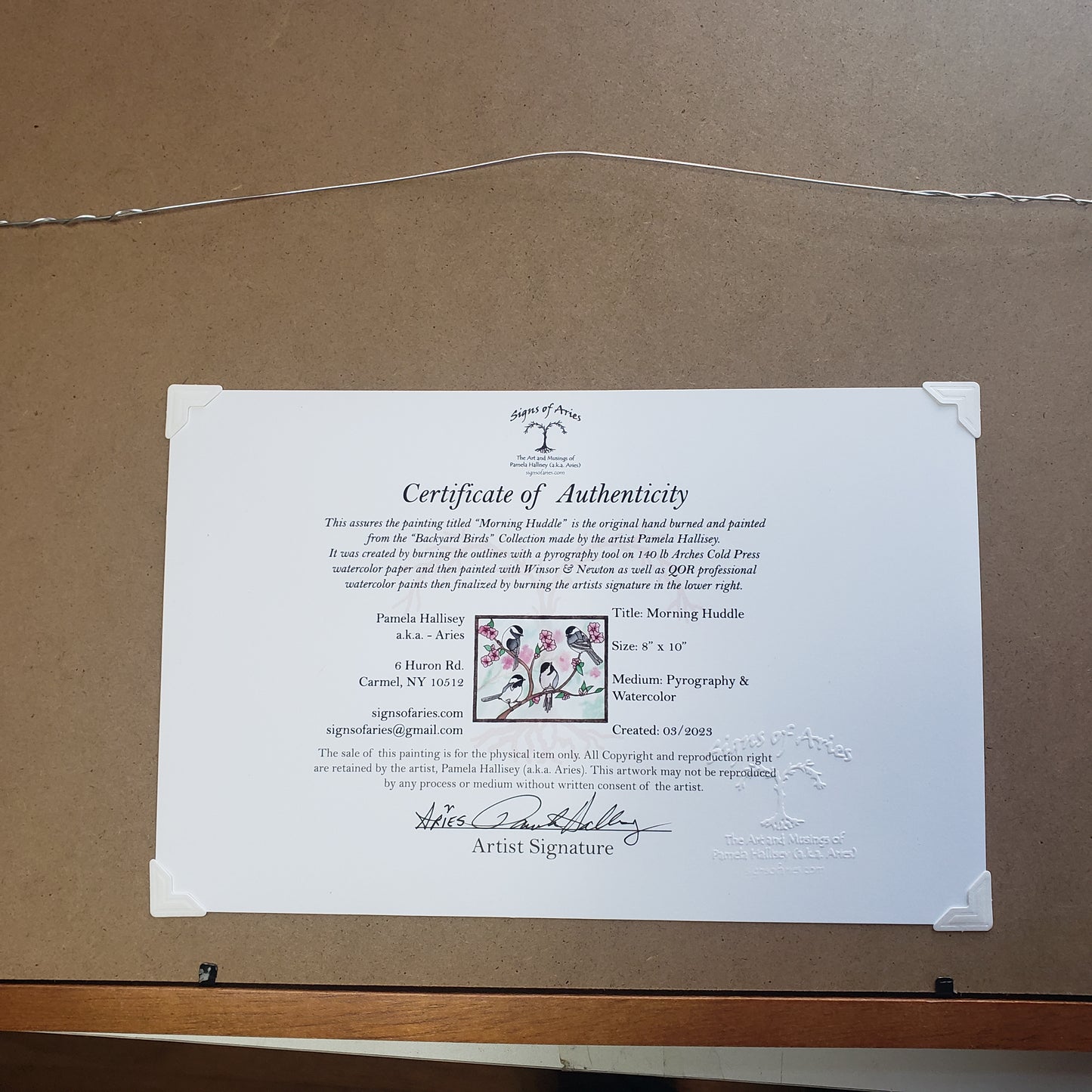 ORIGINAL "Morning Huddle" Black Capped Chickadee Art