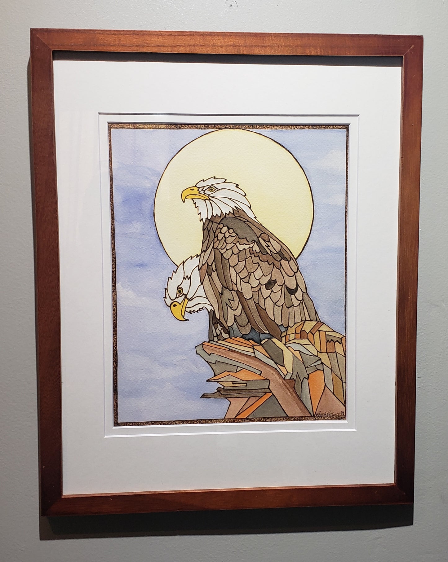 ORIGINAL "Peek-a-boo" Bald Eagle Art