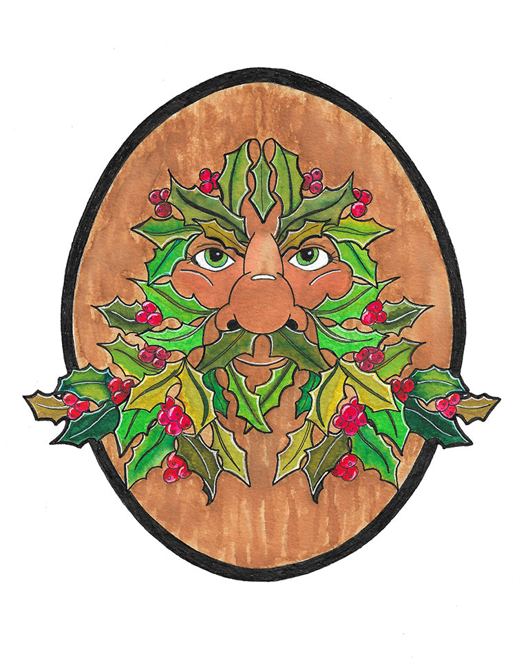 "Holly Man" Art Print