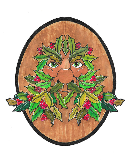 "Holly Man" Art Print
