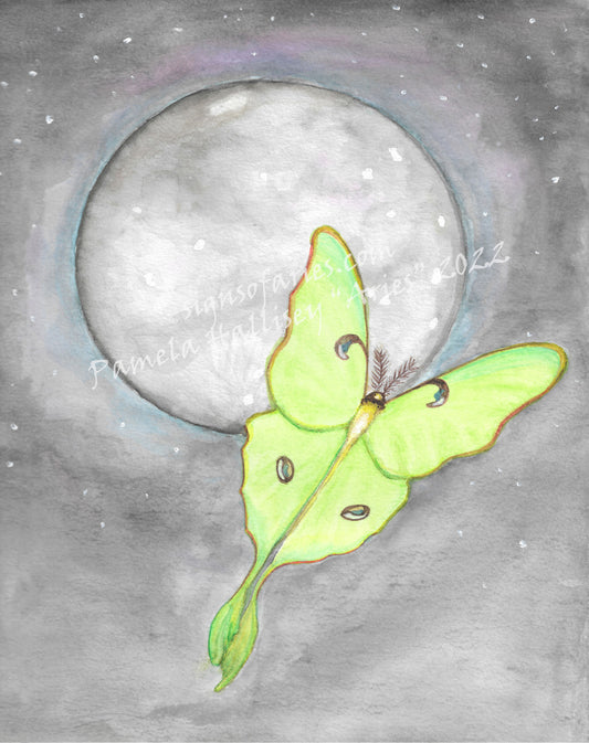 "Luna Magic" Watercolor and Ink Original Art Print