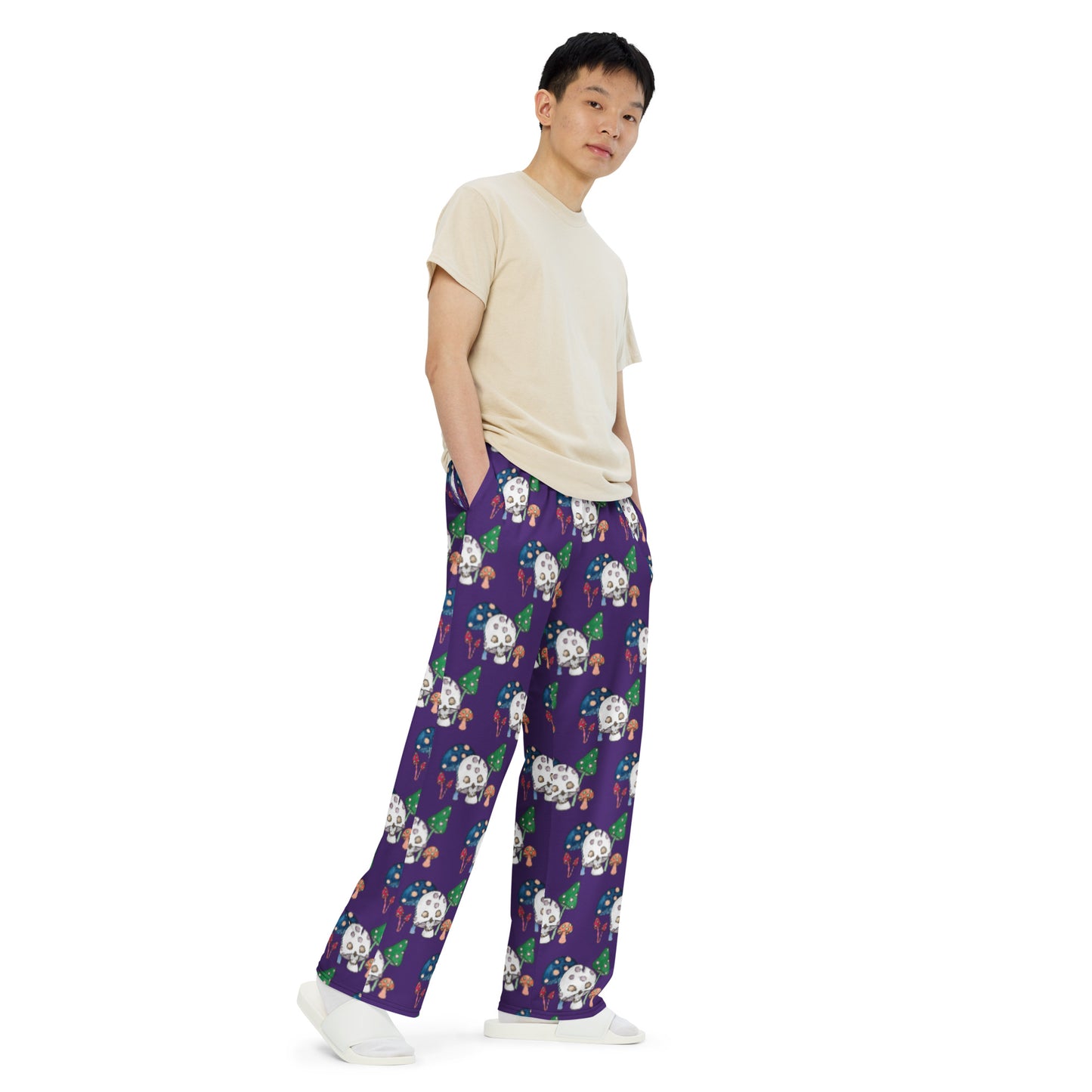Skullshroom unisex wide-leg pants