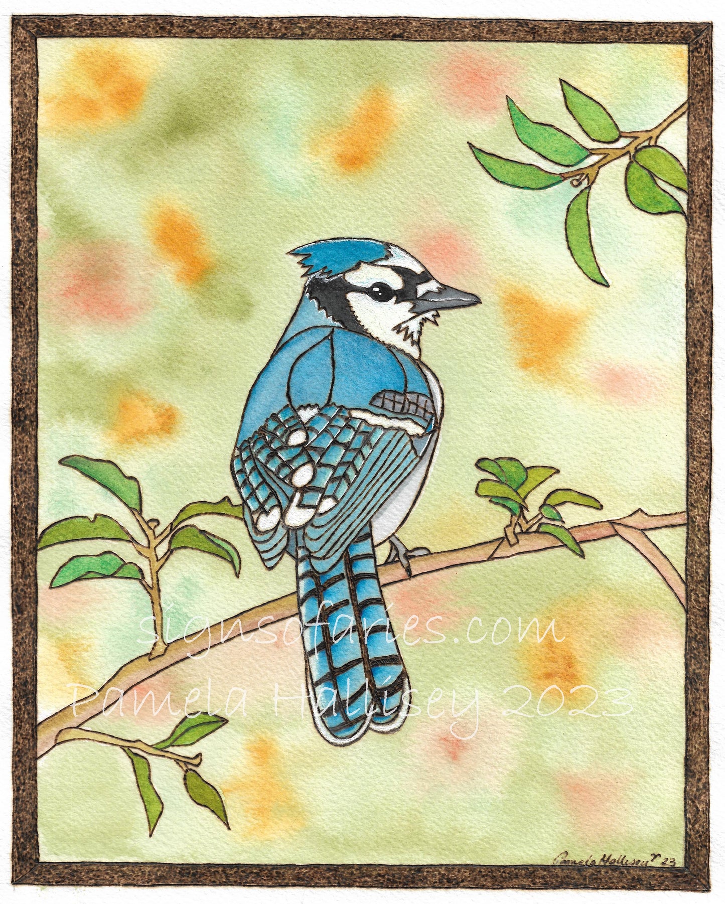 ORIGINAL "Blue Blood" Blue Jay Art
