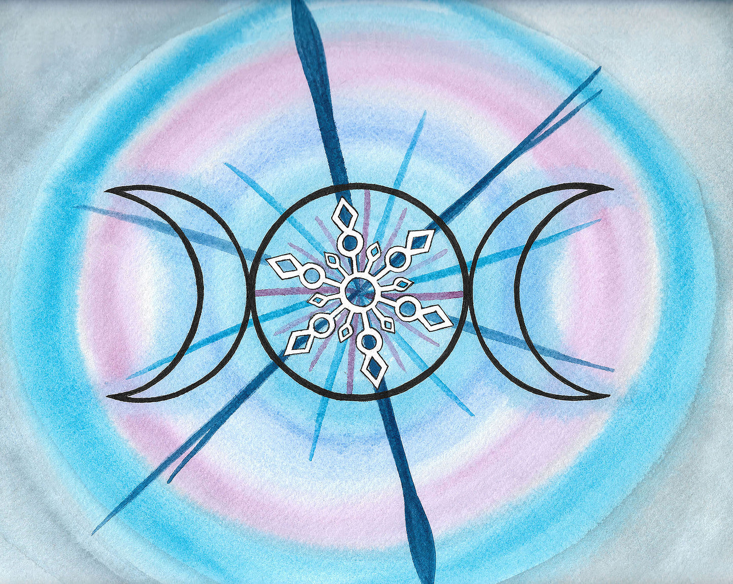 "Triple Moon Flake" Art Print