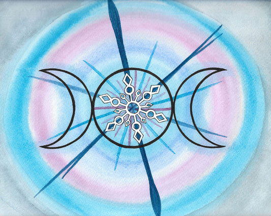 "Triple Moon Flake" Art Print