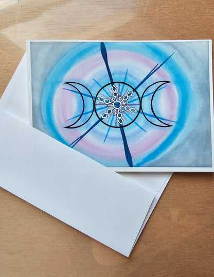"Triple Moonflake" Card