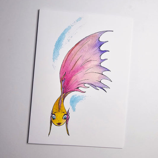 Betta Fish 5"x7" Frameable Card
