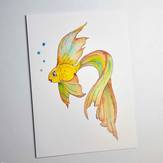 Fancy Goldfish 5"x7" Frameable Card