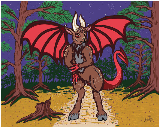 Cute Cryptids Jersey Devil print