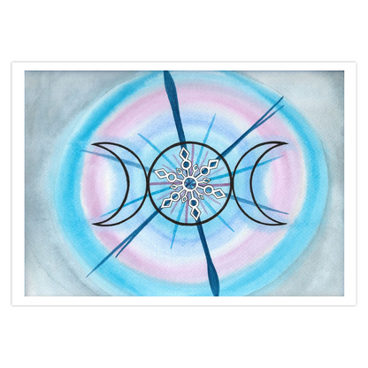 "Triple Moonflake" Card