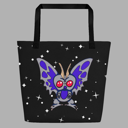 Mothman Large Tote Bag with Pocket