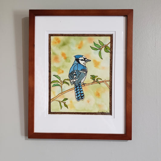 ORIGINAL "Blue Blood" Blue Jay Art