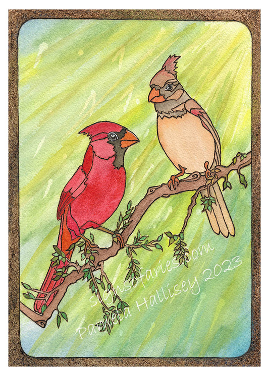 "Messengers"   Cardinals Art Giclee Print