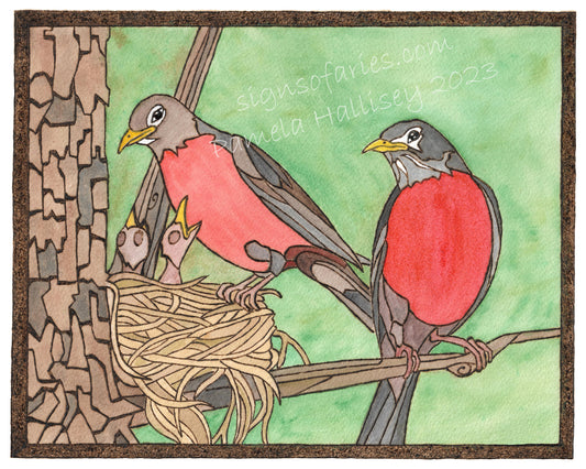 "Love Nest" Robin Art Giclee Print