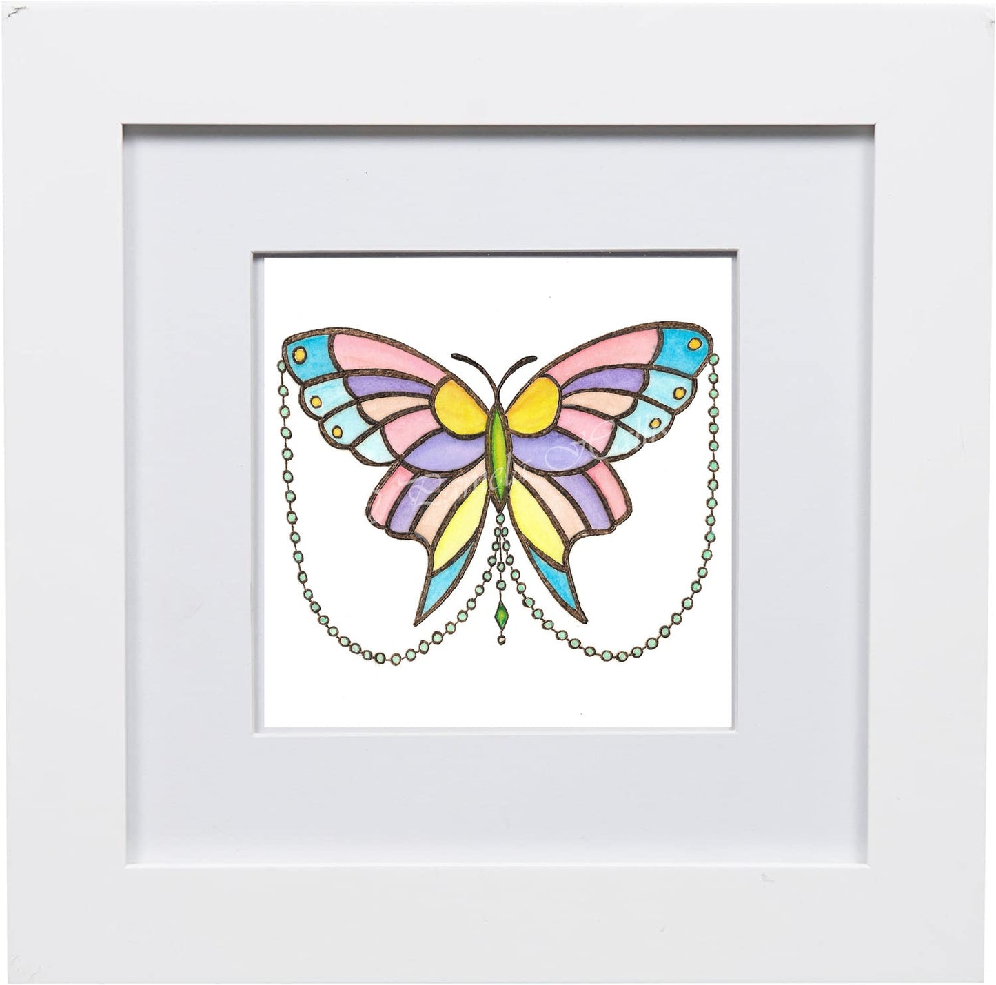 Butterfly Art Giclee by Pamela Hallisey - 4x4 art print.
