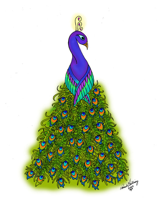 "Peacock Tree" Art print