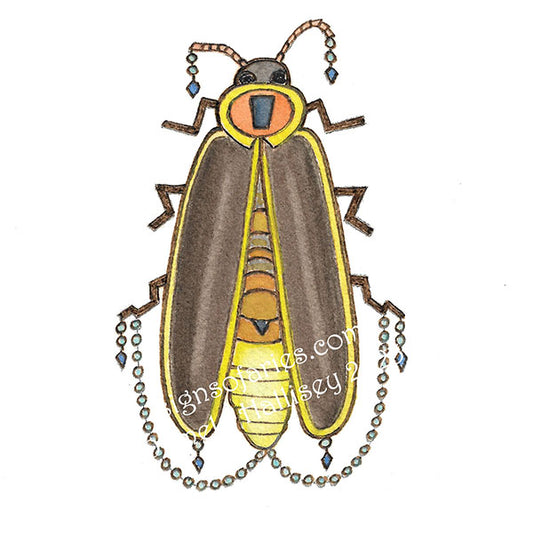 "Bugs!" Lightning Bug Art Giclee