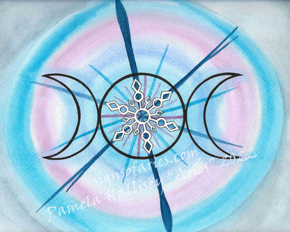 Triple Moon Flake Original Art