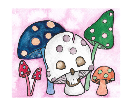 "Skullshrooms" Art Print